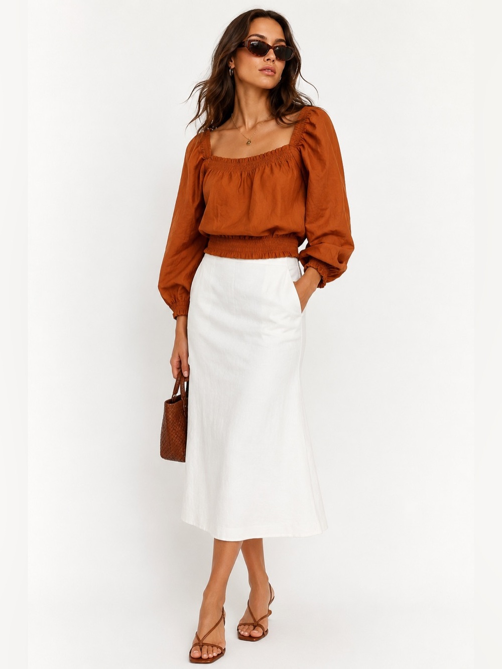 MEXX Smocked Peasant Top
